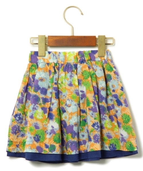 green label relaxing（グリーンレーベルリラクシング）の「【KIDS】レーヨンボカシフラワースカート ◆（スカート・キッズ・レッド/パープル・125/105/115/135/95）」の7枚目の写真