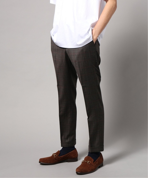 EDIFICE（エディフィス）の「ペンチェック イージーテーパードパンツ（スラックス・メンズ・チャコールグレー/ブラウン/チョコ・SMALL/MEDIUM/LARGE）」の21枚目の写真