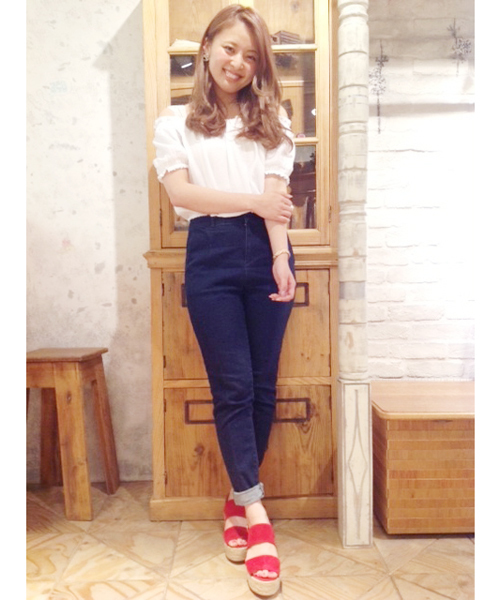 Chico（チコ）の「ハイウエストロングPT（その他パンツ・レディース・ブラック/ダークブルー/ネイビー/ホワイト・FREE）」の4枚目の写真