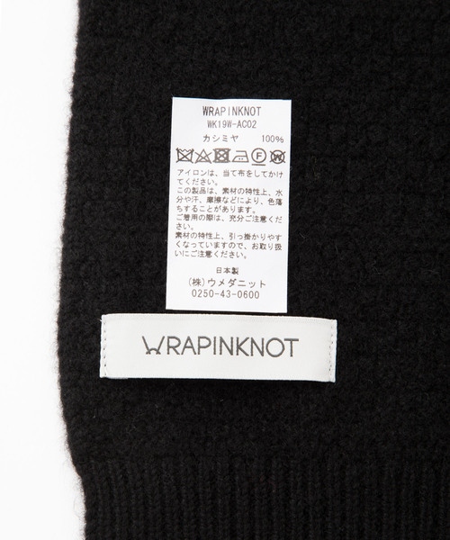 WRAPINKNOT（ラッピンノット）の「ラッピンノット WRAPINKNOT / カシミヤマフラー（マフラー・メンズ・レッド/ブラック/グリーン/グレー・FREE）」の6枚目の写真