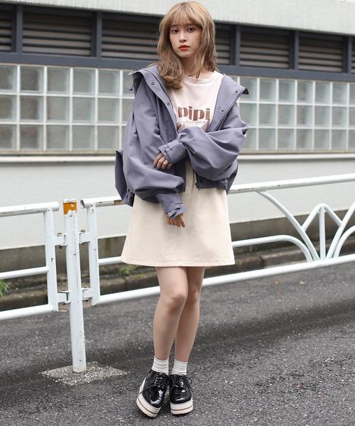 one after another NICE CLAUP（ワンアフターアナザーナイスクラップ）の「べっ甲ベルト付 台形スカート（スカート・レディース・アイボリー/ブラック/ベージュ/ブルー・FREE）」の12枚目の写真