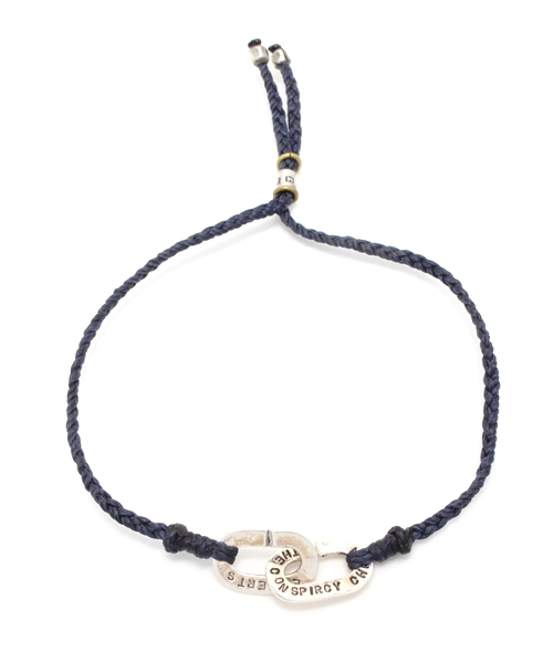 amp japan(アンプジャパン)の「Braid Waxed Cord Bracelet -Puzzle-(コード ブレスレット)(ブレスレット・メンズ・ネイビー・FREE)」の2枚目の写真