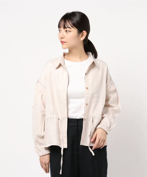 Samansa Mos2 サマンサ モスモス の ウエストドロストシャツジャケット その他アウター Wear
