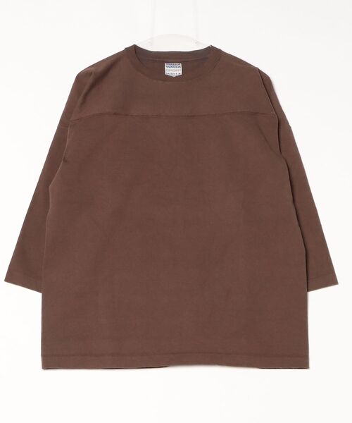 WALLA WALLA SPORT（ワラワラスポーツ）の「9oz 3/4 FOOTBALL TEE / 9オンス 3/4フットボールＴ（Tシャツ/カットソー・メンズ・チャコールグレー/ブラック/インディゴブルー/ホワイト/ネイビー/モカ/アイボリー/グリーン系その他/ブラック系その他/ダークカーキ/グリーン系その他2/バイオレット/ブルー系その他/イエロー系その他/ピンクベージュ/モーブ系/レッド系その他/グリーン系その他3/ダークブラウン/レンガ・SMALL/MEDIUM/LARGE/X-LARGE/XX-LARGE）」の6枚目の写真