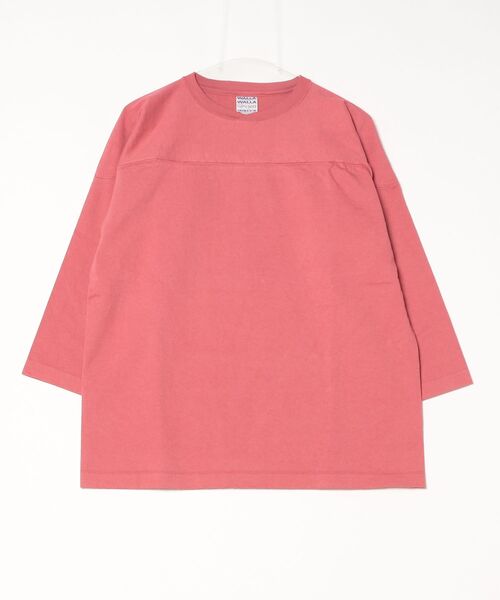 WALLA WALLA SPORT（ワラワラスポーツ）の「9oz 3/4 FOOTBALL TEE / 9オンス 3/4フットボールＴ（Tシャツ/カットソー・メンズ・チャコールグレー/ブラック/インディゴブルー/ホワイト/ネイビー/モカ/アイボリー/グリーン系その他/ブラック系その他/ダークカーキ/グリーン系その他2/バイオレット/ブルー系その他/イエロー系その他/ピンクベージュ/モーブ系/レッド系その他/グリーン系その他3/ダークブラウン/レンガ・SMALL/MEDIUM/LARGE/X-LARGE/XX-LARGE）」の20枚目の写真