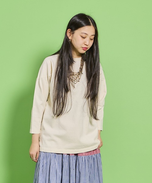 WALLA WALLA SPORT（ワラワラスポーツ）の「9oz 3/4 FOOTBALL TEE / 9オンス 3/4フットボールＴ（Tシャツ/カットソー・メンズ・チャコールグレー/ブラック/インディゴブルー/ホワイト/ネイビー/モカ/アイボリー/グリーン系その他/ブラック系その他/ダークカーキ/グリーン系その他2/バイオレット/ブルー系その他/イエロー系その他/ピンクベージュ/モーブ系/レッド系その他/グリーン系その他3・SMALL/MEDIUM/LARGE/X-LARGE/XX-LARGE）」の22枚目の写真