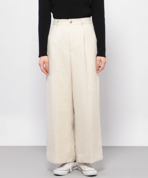 PAGEBOY（ページボーイ）の「ヘリンボーンワイドパンツ（その他パンツ・レディース・ブラック/ダークブラウン/オフホワイト・FREE）」の10枚目の写真