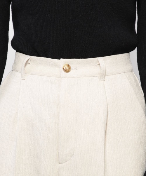 PAGEBOY（ページボーイ）の「ヘリンボーンワイドパンツ（その他パンツ・レディース・ブラック/ダークブラウン/オフホワイト・FREE）」の13枚目の写真