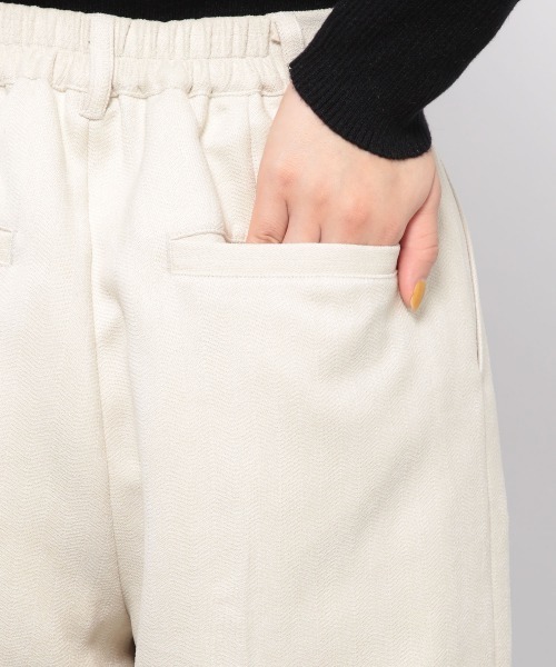 PAGEBOY（ページボーイ）の「ヘリンボーンワイドパンツ（その他パンツ・レディース・ブラック/ダークブラウン/オフホワイト・FREE）」の7枚目の写真