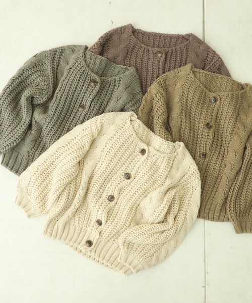 one after another NICE CLAUP(ワンアフターアナザーナイスクラップ)の「ローゲージニットカーディガン(カーディガン/ボレロ・レディース・ベージュ/ブラウン/カーキ/アイボリー・FREE)」の7枚目の写真