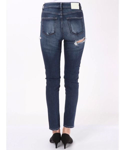 GYDA（ジェイダ）の「various ripped H/W スキニーデニムパンツ（デニムパンツ・レディース・インディゴブルー/ブラック/ライトブルー・MEDIUM/SMALL/X-SMALL）」の9枚目の写真
