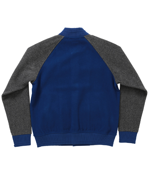 BEAMS LIGHTS Men's（ビームスライツ メンズ）の「◎BEAMS LIGHTS / 2トーンアワードジャケット（スタジャン・メンズ・ブルー/ネイビー/ワイン・SMALL/LARGE/MEDIUM）」の4枚目の写真