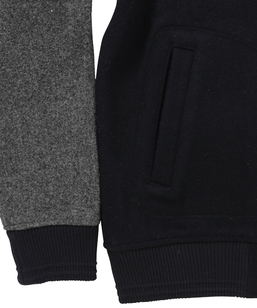 BEAMS LIGHTS Men's（ビームスライツ メンズ）の「◎BEAMS LIGHTS / 2トーンアワードジャケット（スタジャン・メンズ・ブルー/ネイビー/ワイン・SMALL/LARGE/MEDIUM）」の9枚目の写真