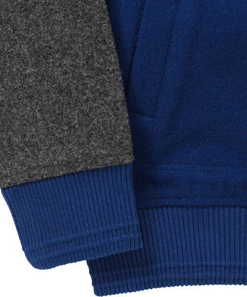 BEAMS LIGHTS Men's（ビームスライツ メンズ）の「◎BEAMS LIGHTS / 2トーンアワードジャケット（スタジャン・メンズ・ブルー/ネイビー/ワイン・SMALL/LARGE/MEDIUM）」の10枚目の写真