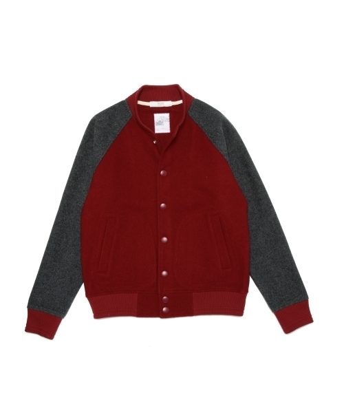 BEAMS LIGHTS Men's（ビームスライツ メンズ）の「◎BEAMS LIGHTS / 2トーンアワードジャケット（スタジャン・メンズ・ブルー/ネイビー/ワイン・SMALL/LARGE/MEDIUM）」の12枚目の写真