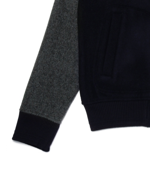 BEAMS LIGHTS Men's（ビームスライツ メンズ）の「◎BEAMS LIGHTS / 2トーンアワードジャケット（スタジャン・メンズ・ブルー/ネイビー/ワイン・SMALL/LARGE/MEDIUM）」の18枚目の写真