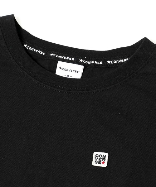 CONVERSE（コンバース）の「CONVERSE/コンバース ビッグシルエット ワンポイント ロゴ刺繍 Tシャツ（Tシャツ/カットソー・レディース・ホワイト/ブラック/チャコール・M/L）」の12枚目の写真