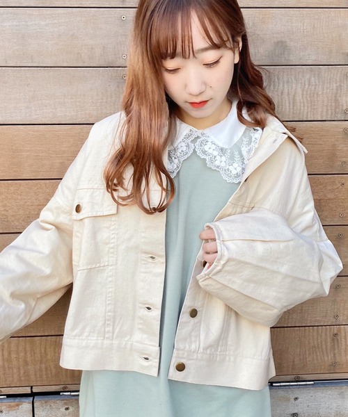 apres jour(アプレジュール)の「ツイル袖ボリュームブルゾン【ZOZOTOWN限定アイテム】(ブルゾン・レディース・ブラック/アイボリー/モカ・フリー)」の22枚目の写真