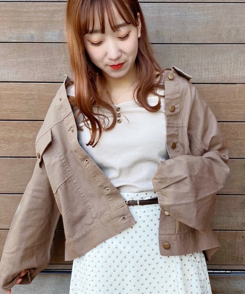 apres jour(アプレジュール)の「ツイル袖ボリュームブルゾン【ZOZOTOWN限定アイテム】(ブルゾン・レディース・ブラック/アイボリー/モカ・フリー)」の10枚目の写真