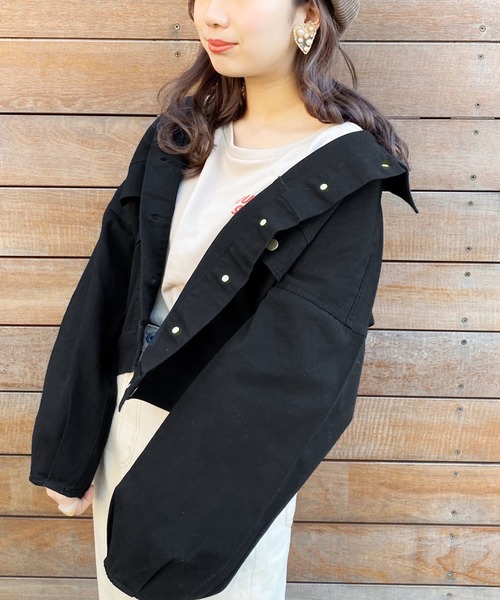 apres jour(アプレジュール)の「ツイル袖ボリュームブルゾン【ZOZOTOWN限定アイテム】(ブルゾン・レディース・ブラック/アイボリー/モカ・フリー)」の14枚目の写真