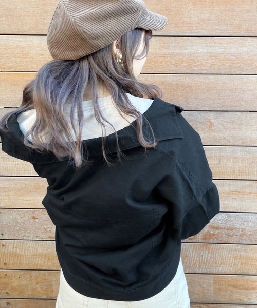 apres jour(アプレジュール)の「ツイル袖ボリュームブルゾン【ZOZOTOWN限定アイテム】(ブルゾン・レディース・ブラック/アイボリー/モカ・フリー)」の16枚目の写真