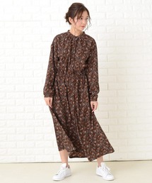 Lace Ladies | 花柄フレア 長袖ロングワンピース(ワンピース)