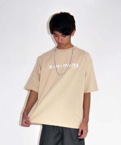 SUPERTHANKS(スーパーサンクス)の「「スーパーサンクス」フロント ロゴ プリントオーバーサイズTシャツ(ユニセックス)(Tシャツ/カットソー・メンズ・ホワイト/ブラック/ベージュ・SMALL/MEDIUM/LARGE)」の11枚目の写真