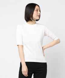 ランダムリブハイネックトップス
