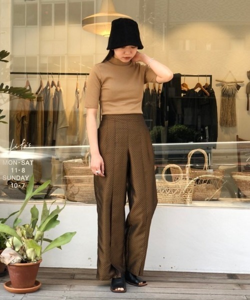 todayful ブラウン ハイネック トップス todayful ブラウン ハイネック トップス