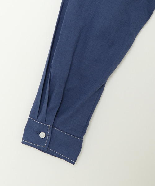 notch.（ノッチ）の「配色ステッチシャツ（シャツ/ブラウス・レディース・ベージュ/オレンジ/ブルー・M）」の11枚目の写真