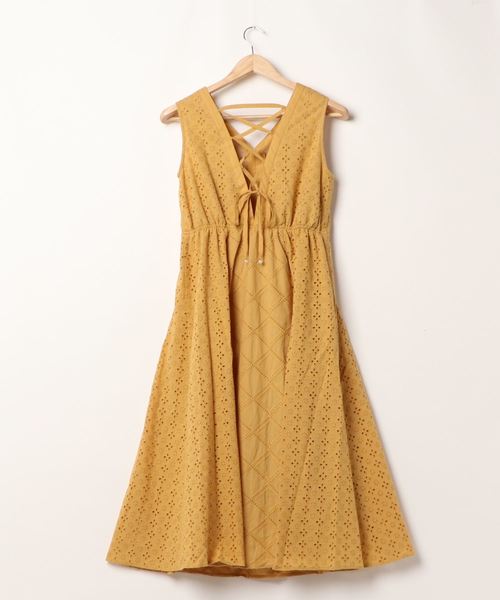 axes femme（アクシーズファム）の「レースパッチワークOP