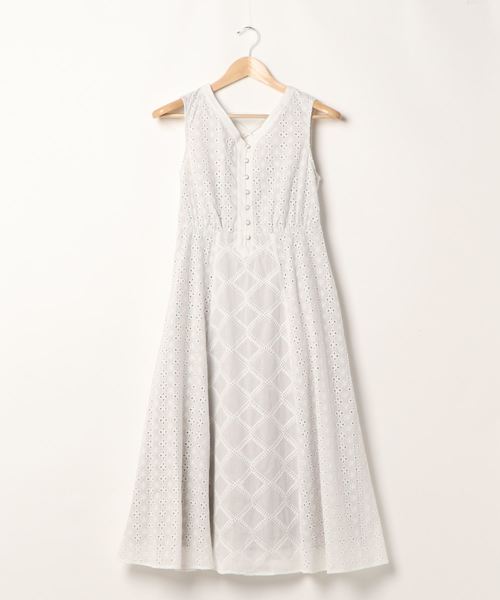 axes femme（アクシーズファム）の「レースパッチワークOP