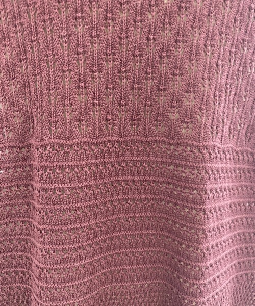 LOWRYS FARM（ローリーズファーム）の「スカシガラエプロンワンピ　887176（ワンピース・レディース・ベージュ/パープル/カーキ・FREE）」の9枚目の写真