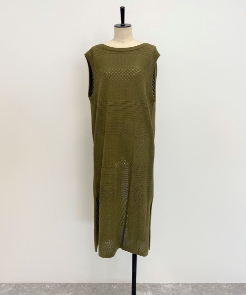 LOWRYS FARM（ローリーズファーム）の「スカシガラエプロンワンピ　887176（ワンピース・レディース・ベージュ/パープル/カーキ・FREE）」の10枚目の写真