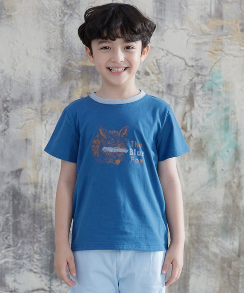 Bee des Bee（ビーデスビー）の「【コットン100％】半袖プリントTシャツ（Tシャツ/カットソー・キッズ・スモークピンク/ネイビー/オレンジ/ダークパープル/ブラウン/ホワイト系その他/ホワイト/ブルー系その他/グリーン/ベージュ/ピンク系その他/ホワイト系その他2/ダークグリーン/オレンジ系その他/杢グレー/クリーム/ベージュ系/ホワイト系1/ライトイエロー/ホワイト系・100cm/110cm/120cm/130cm/140cm/150cm）」の13枚目の写真