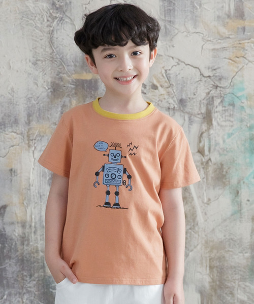 Bee des Bee（ビーデスビー）の「【コットン100％】半袖プリントTシャツ（Tシャツ/カットソー・キッズ・スモークピンク/ネイビー/オレンジ/ダークパープル/ブラウン/ホワイト系その他/ホワイト/ブルー系その他/グリーン/ベージュ/ピンク系その他/ホワイト系その他2/ダークグリーン/オレンジ系その他/杢グレー/クリーム/ベージュ系/ホワイト系1/ライトイエロー/ホワイト系・100cm/110cm/120cm/130cm/140cm/150cm）」の19枚目の写真