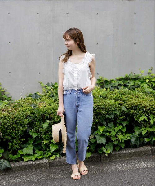 flower(フラワー)の「フラッフィーフリルビスチェ(シャツ/ブラウス・レディース・ホワイト/グレー・FREE)」の18枚目の写真