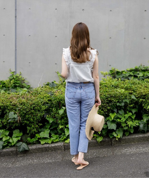 flower(フラワー)の「フラッフィーフリルビスチェ(シャツ/ブラウス・レディース・ホワイト/グレー・FREE)」の16枚目の写真