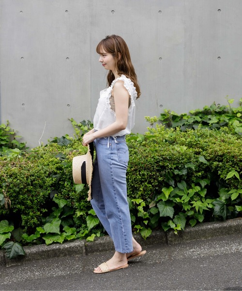 flower(フラワー)の「フラッフィーフリルビスチェ(シャツ/ブラウス・レディース・ホワイト/グレー・FREE)」の15枚目の写真