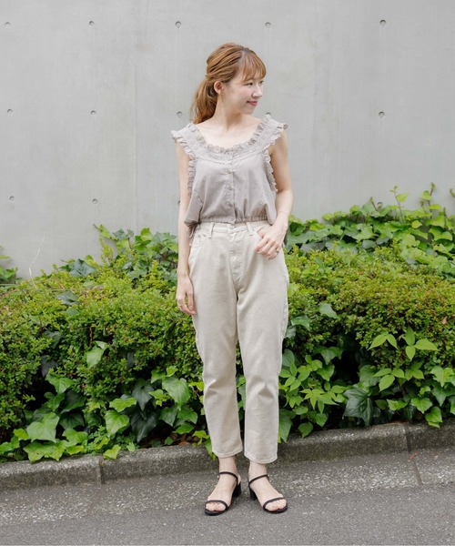 flower(フラワー)の「フラッフィーフリルビスチェ(シャツ/ブラウス・レディース・ホワイト/グレー・FREE)」の10枚目の写真