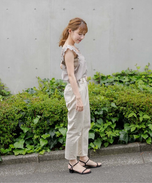 flower(フラワー)の「フラッフィーフリルビスチェ(シャツ/ブラウス・レディース・ホワイト/グレー・FREE)」の9枚目の写真