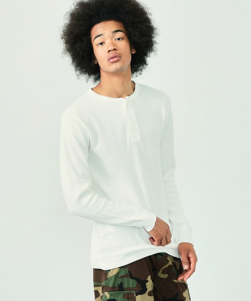 直営店限定 ヘンリーネック サーマルtシャツ 長袖 Tシャツ カットソー Alpha アルファ のファッション通販 Zozotown