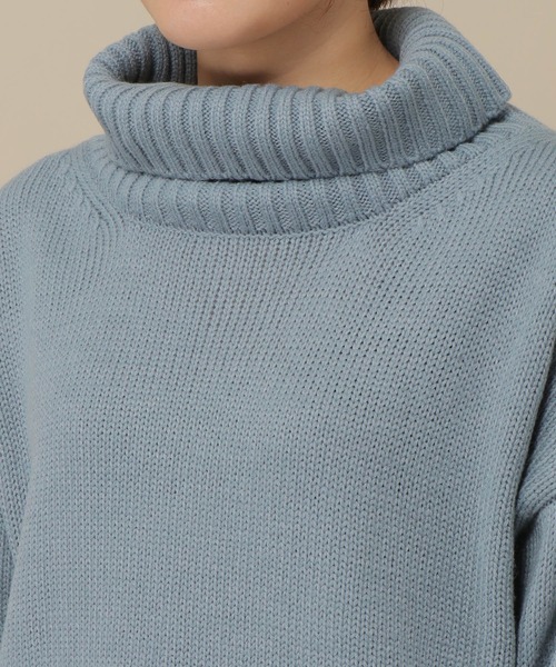 ikka(イッカ)の「バックスリットハイネックプルオーバー(ニット/セーター・レディース・ホワイト/ライトブルー/ブラック/ピンク/ダークベージュ/グレー・M/L)」の13枚目の写真