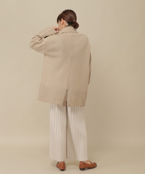 ikka(イッカ)の「バックスリットハイネックプルオーバー(ニット/セーター・レディース・ホワイト/ライトブルー/ブラック/ピンク/ダークベージュ/グレー・M/L)」の18枚目の写真