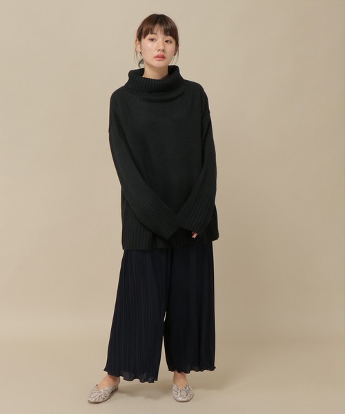 ikka(イッカ)の「バックスリットハイネックプルオーバー(ニット/セーター・レディース・ホワイト/ライトブルー/ブラック/ピンク/ダークベージュ/グレー・M/L)」の16枚目の写真