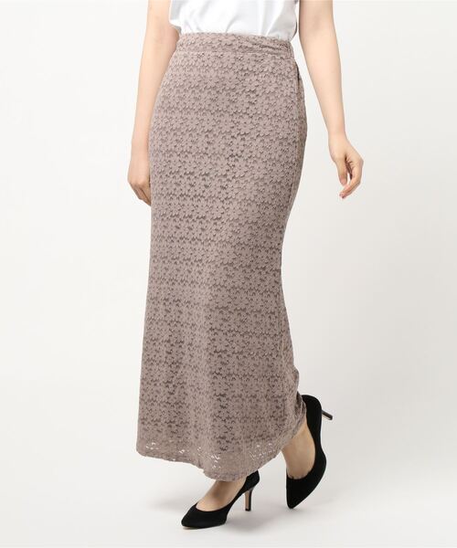 flower（フラワー）の「オータムレーススカート（スカート・レディース・ベージュ/ブラウン・FREE）」の6枚目の写真