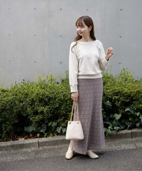 flower（フラワー）の「オータムレーススカート（スカート・レディース・ベージュ/ブラウン・FREE）」の7枚目の写真