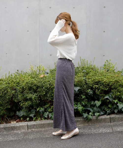 flower（フラワー）の「オータムレーススカート（スカート・レディース・ベージュ/ブラウン・FREE）」の14枚目の写真