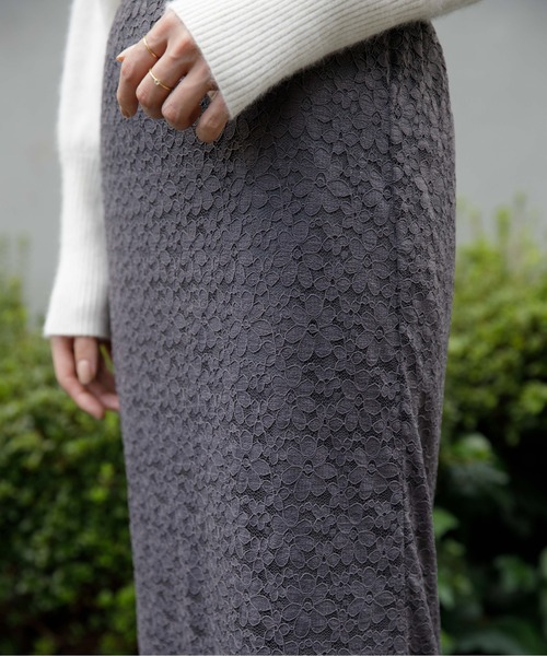 flower（フラワー）の「オータムレーススカート（スカート・レディース・ベージュ/ブラウン・FREE）」の15枚目の写真