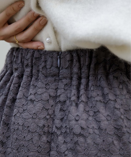 flower（フラワー）の「オータムレーススカート（スカート・レディース・ベージュ/ブラウン・FREE）」の16枚目の写真